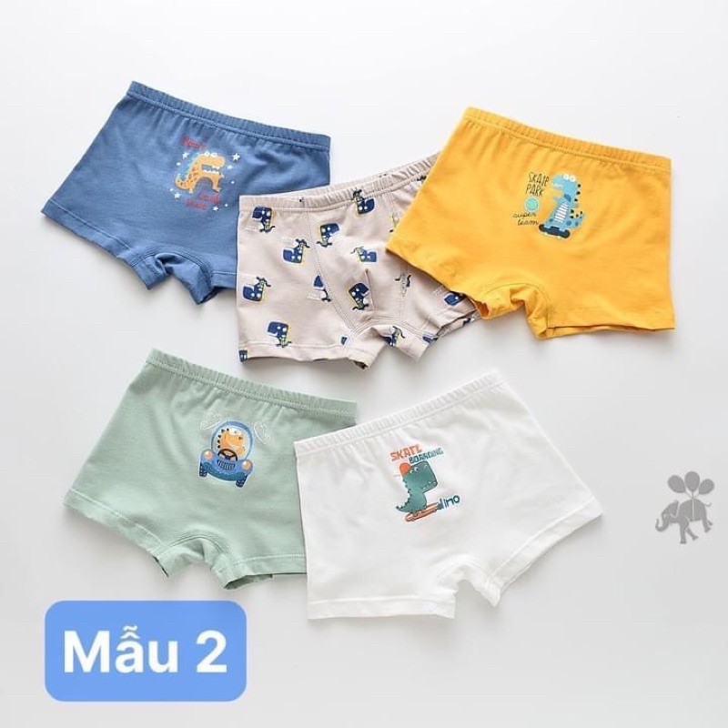 Quần chip cho bé-Set 5 quần chip đùi cho bé trai 9-35kg