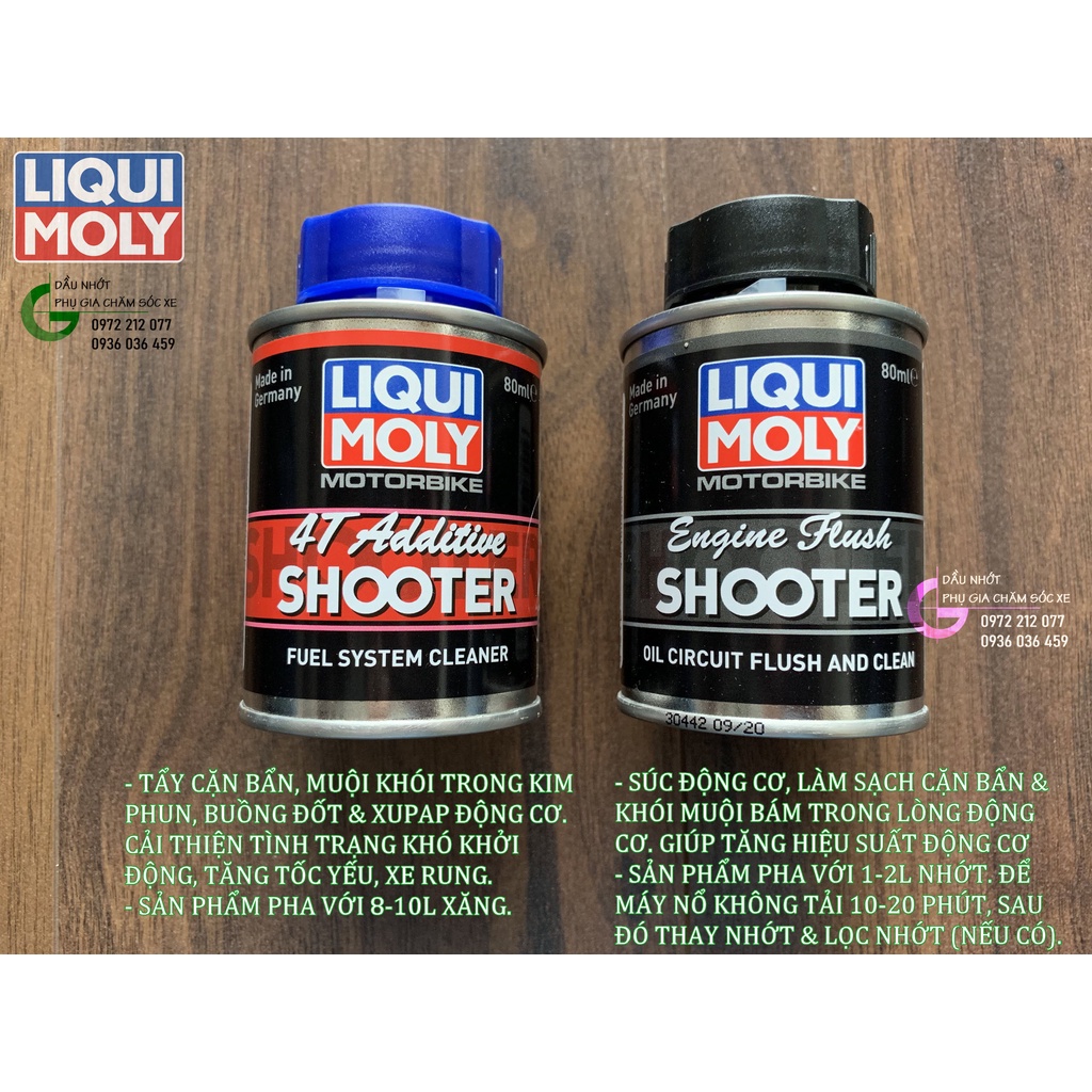 Vệ sinh muội carbon Liqui Moly 4T Additive Shooter 7916