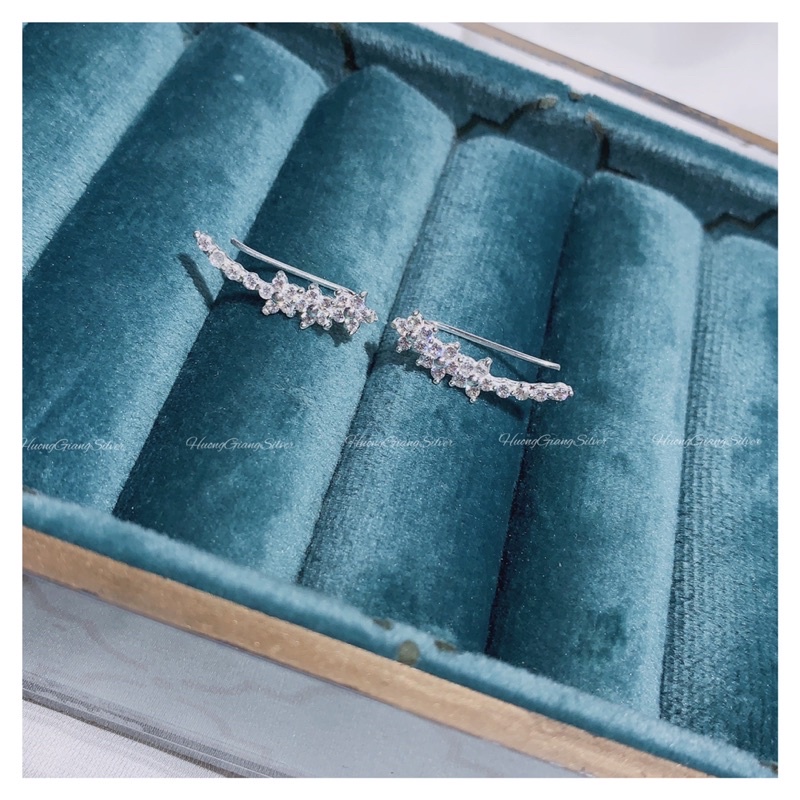 Khuyên tai kẹp vành móc câu Bạc Ta - HuongGiangSilver