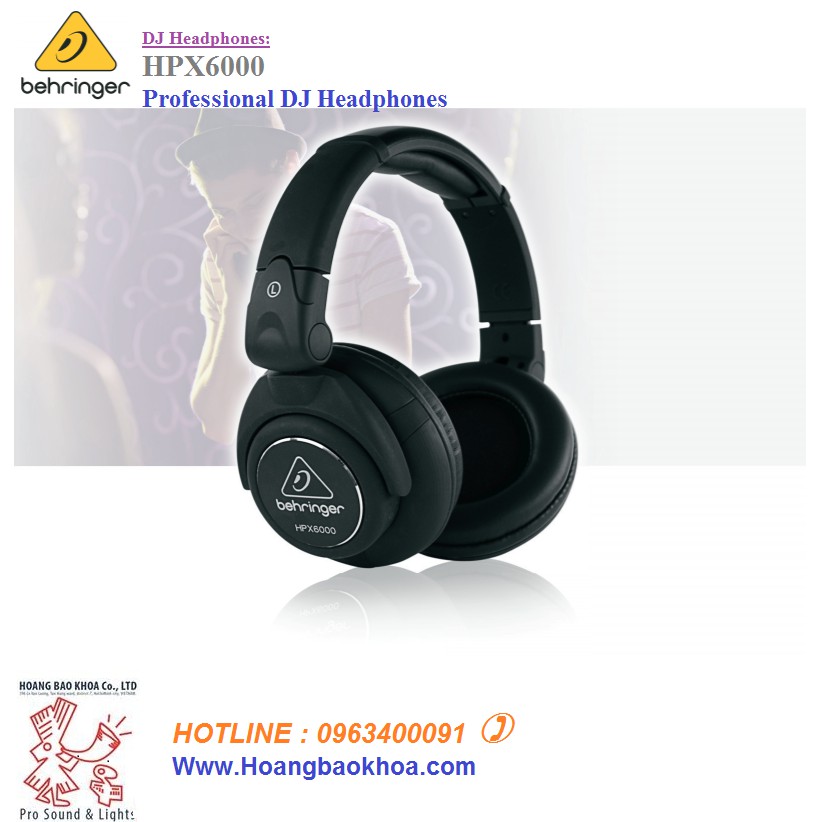 Tai nghe Dj Behringer HPX6000 - DJ Headphone