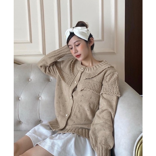 [ÁO CADIGAN] Áo Cardigan Nữ Tay Bồng Sợi Đan, Áo Choàng Thu Đông Len Dày | BigBuy360 - bigbuy360.vn