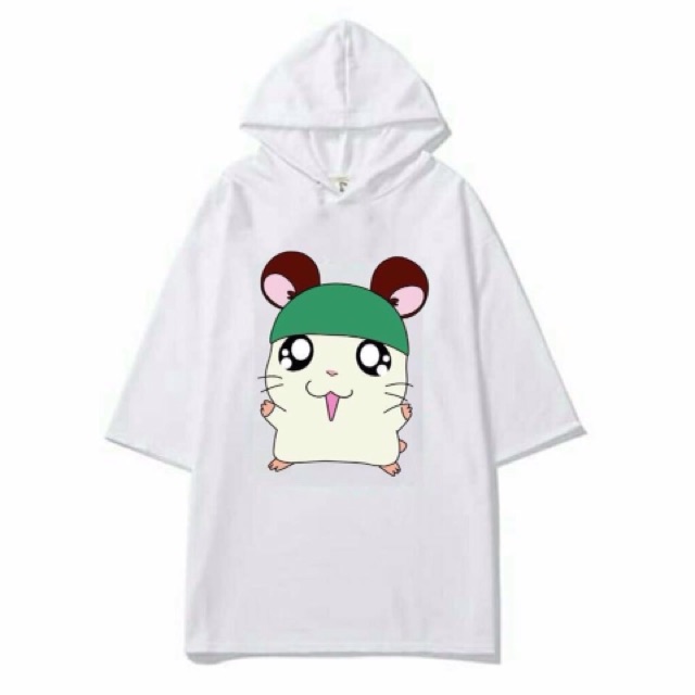 Áo hoodie tay lỡ nam nữ hoạt hình