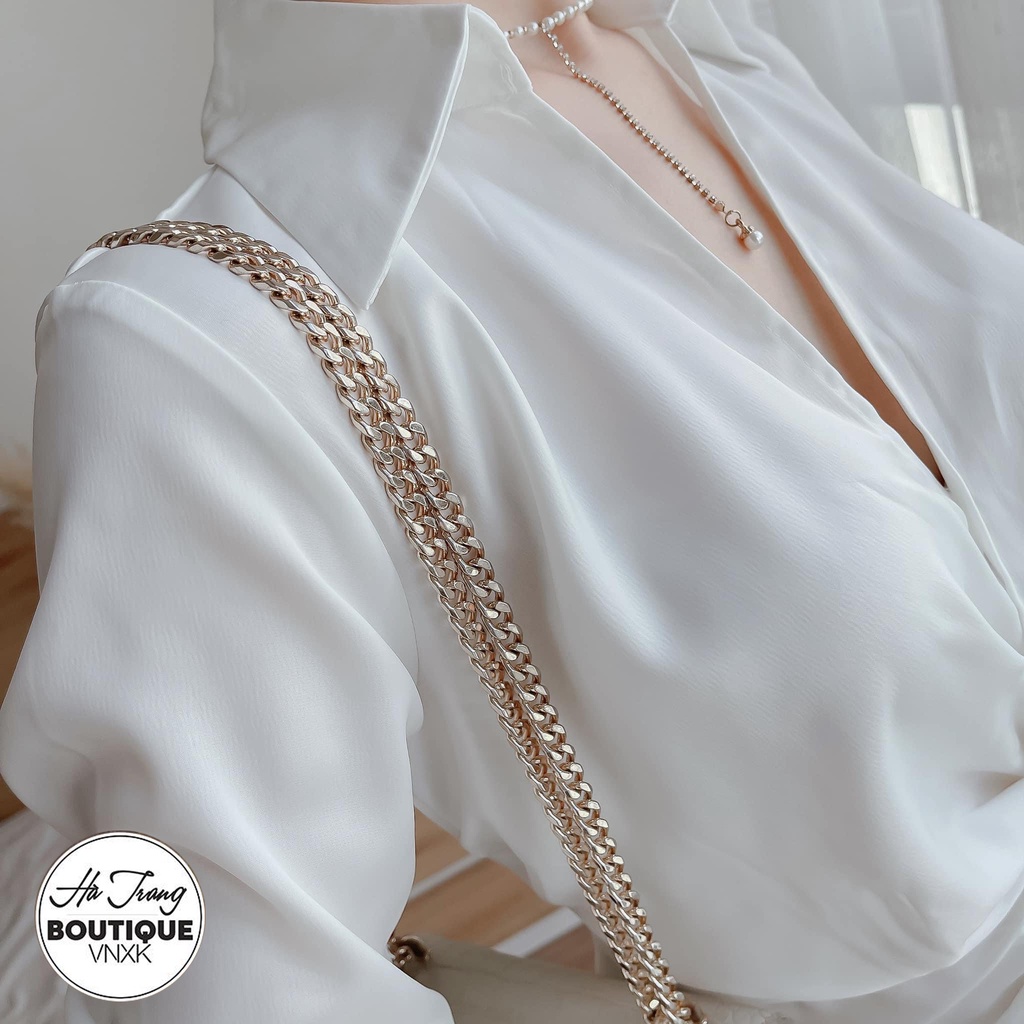 Sét đổ bộ nữ tắm ướt, Cổ sơmi xoắn eo sang chảnh Chuẩn 4 SZ (SMLXL)