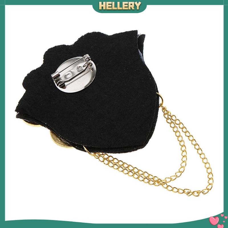 [HelleryVN] Ghim Cài Áo Bằng Bạc Hóa Trang Farbic Phong Cách Retro Anh Quốc Hợp Thời Trang