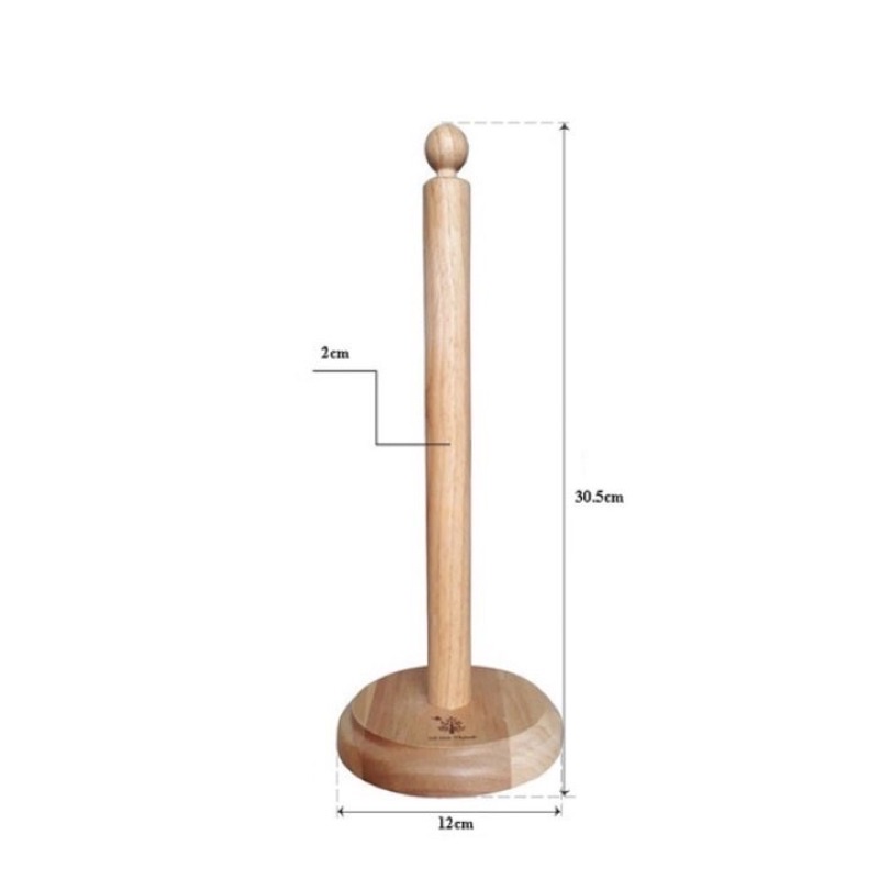 Cây Cọc Gỗ Để Cuộn Giấy Lau Đa Năng