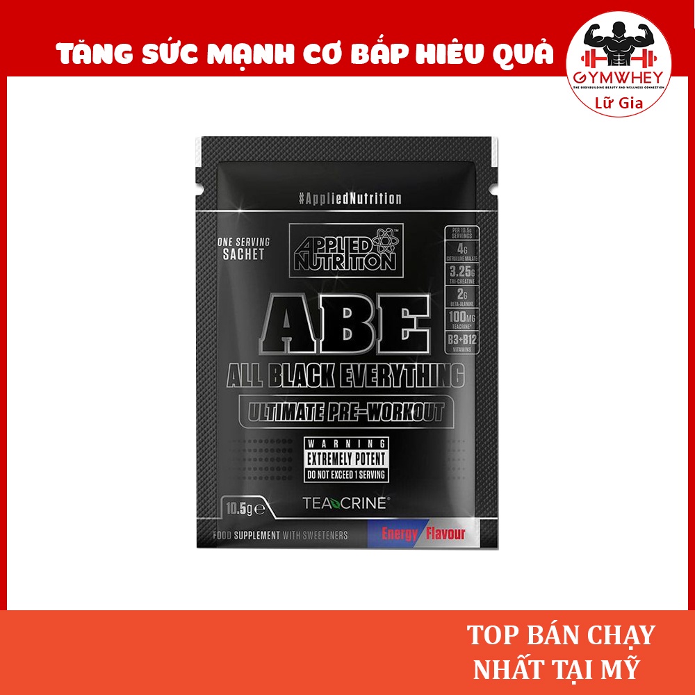 GIÁ TỐT NHẤT Gói Thử Sample Applied Nutrition ABE Pre workout 1 lần dùng11