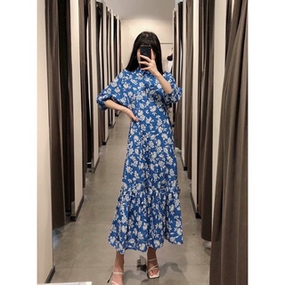 ĐẦM MIDI ZR XANH COBAL