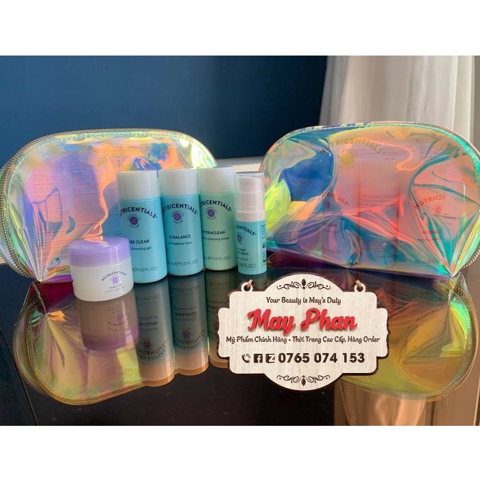 Thanh lí các set mini dầu gội toner tẩy trang sữa rửa mặt kem đêm Nutricentials