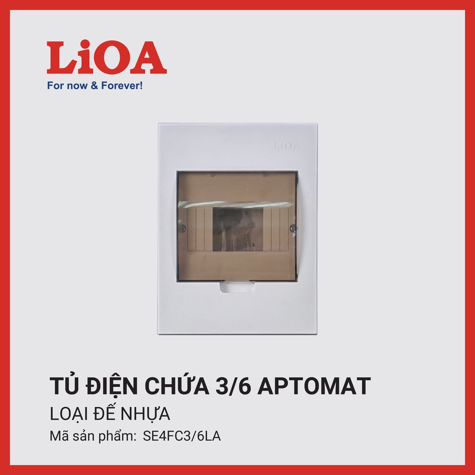 Tủ Điện Âm Tường LiOA - Hộp Chứa Aptomat Cầu Dao Bằng Nhựa - Tủ Chứa Át
