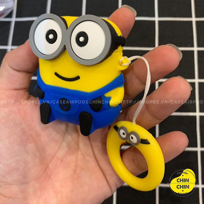 ☽❈Vỏ Bọc Airpods 1/2/Pro Hoạt Hình Minion Bằng Silicon Dẻo Bao Ốp Đựng Airpod - Chin Shop