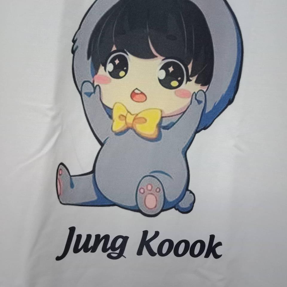 [Quà tặng là khẩu trang nhé] Áo phông BTS chibi Jungkook chất Cotton cao cấp MinishopVN