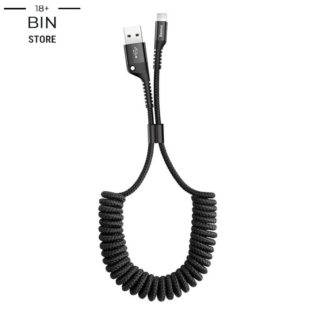 Cáp sạc dây xoắn đàn hồi Baseus Fish Eye Spring Data/TypeC