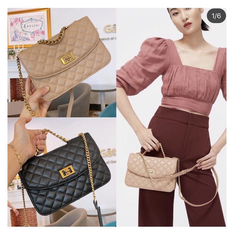 Túi ô trám size 22 hàng 1:1 (ảnh thật có bảng tên)