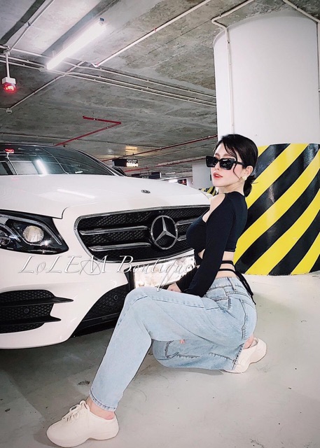 Áo croptop tay dài cut out buộc nơ eo siêu sexy -04N | BigBuy360 - bigbuy360.vn