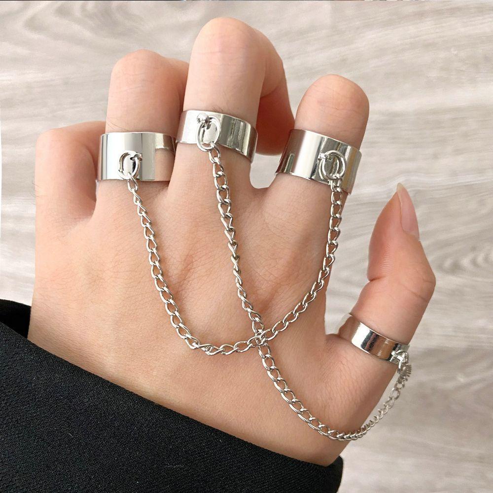 QQMALL Nhẫn Hở Hình Bướm Bằng Hợp Kim Phong Cách Hàn Quốc Thời Trang Cho Cặp Đôi