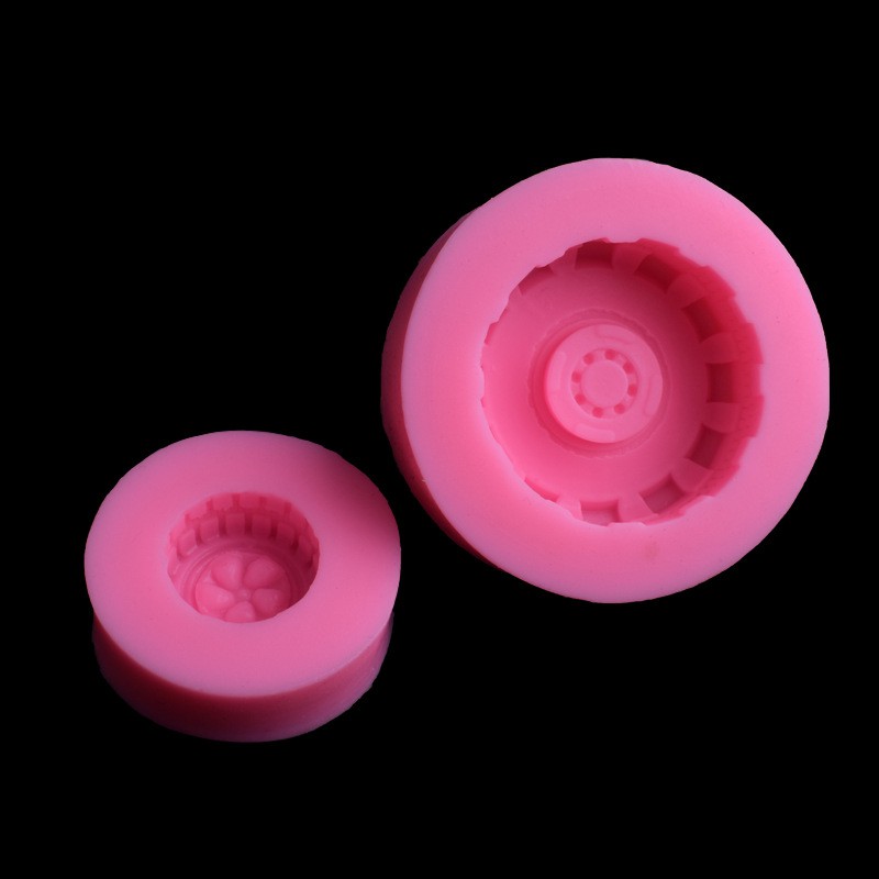 Khuôn silicon tạo hình bánh xe dùng để trang trí bánh kem / bánh ngọt / làm xà phòng