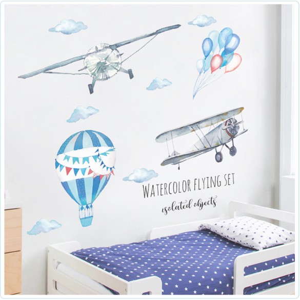 Decal trang trí tường - Bầu Trời WATERCOLOR