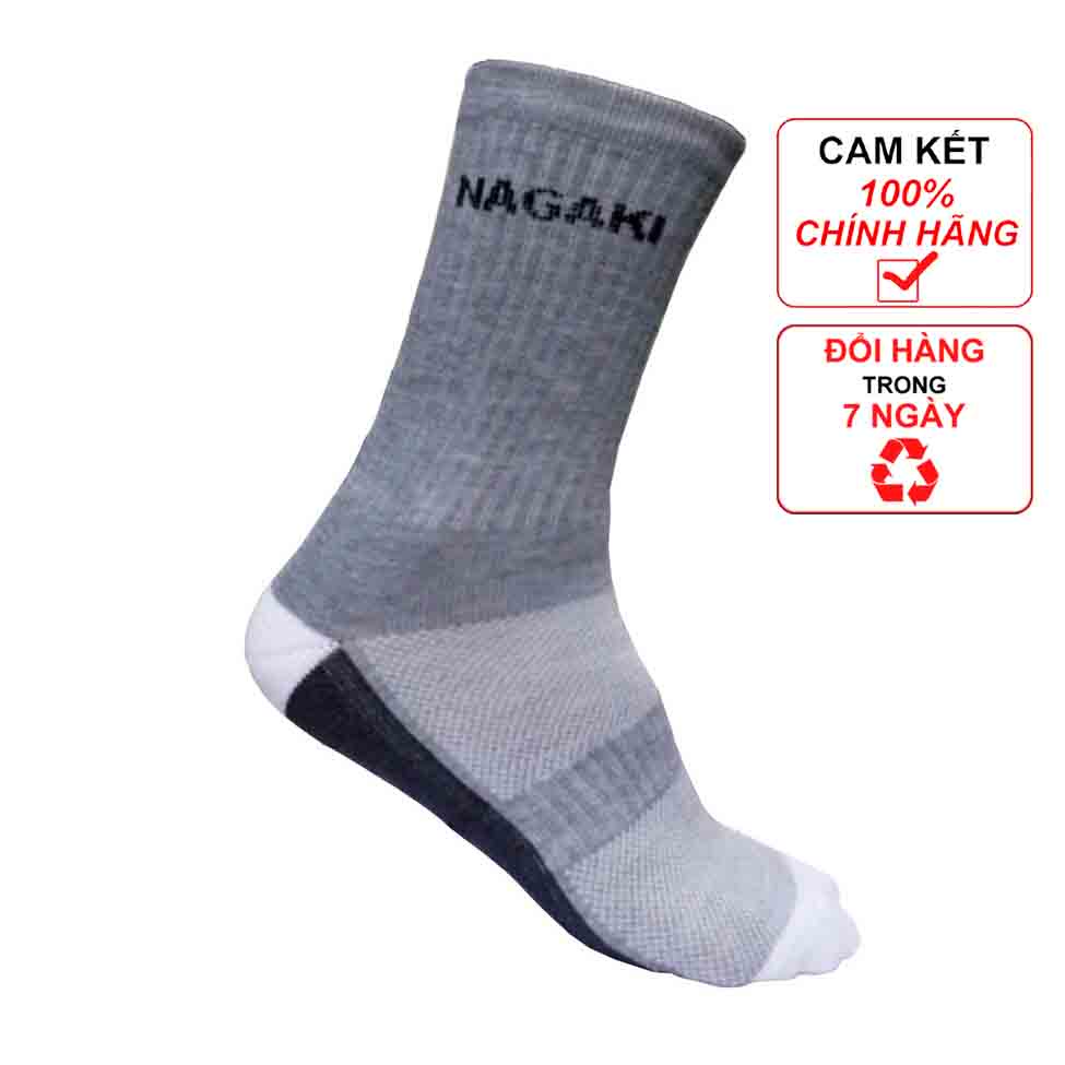 Vớ, Tất Thể Thao Nam Nữ Cổ Cao Nagaky, Đá Bóng, Bóng Rổ, Bóng Chuyền, Kháng Khuẩn, Khử Mùi