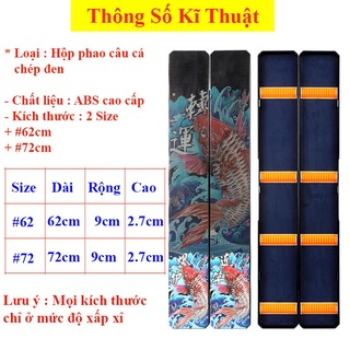 Hộp đựng phao câu đài hai lớp in họa tiết chép đen 62, chép hồng 62 cao cấp