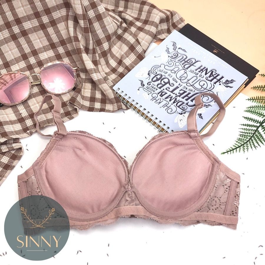 Áo lót nữ nâng đẩy 4cm, áo ngực mút mềm có gọng, nội y Thái Lan ren Sisterhood 2055, Sinny