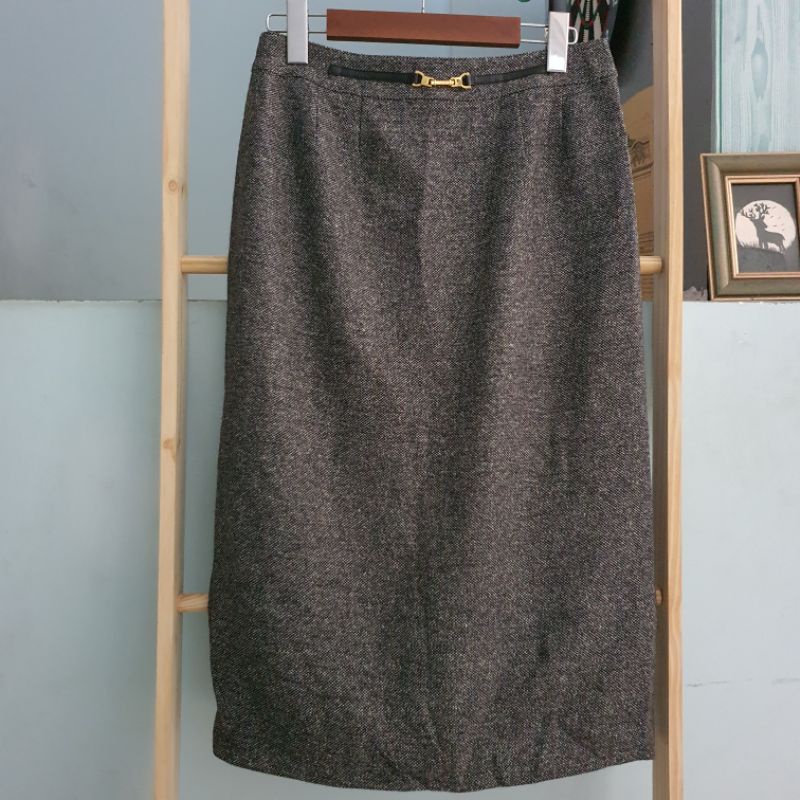 Chân váy midi dạ cừu, hàng si Hiệu xịn
