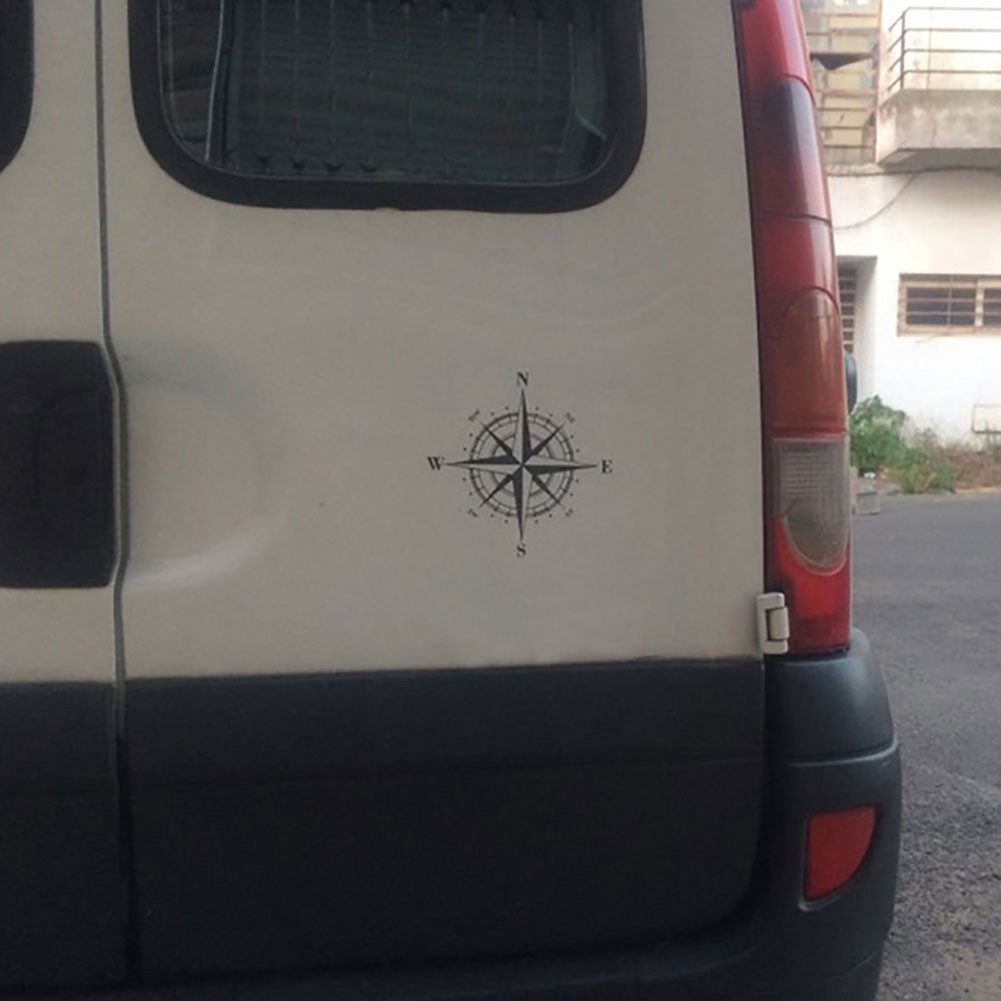 Decal trang trí thân xe oto hình la bàn