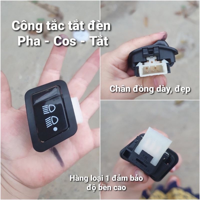 công tắc facos tắt đèn xe máy honda 3 nấc / pha / cos / tắt đèn