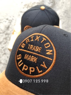 Nón kết da lộn logo BRIXTON