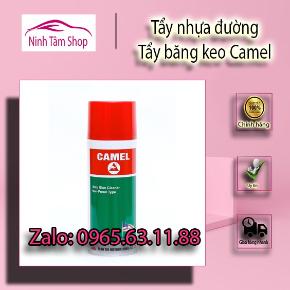 [Mã LIFEAUMAY giảm 10% tối đa 30k đơn 150k] Chai xịt tẩy keo, tẩy băng dính, nhựa đường CAMEL 450ml