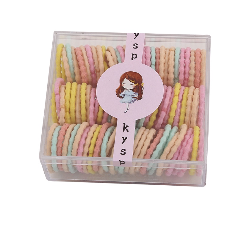 60/90 Dây Buộc Tóc Bản Rộng Co Giãn Màu Sắc Phong Cách Hàn Quốc Cho Bé