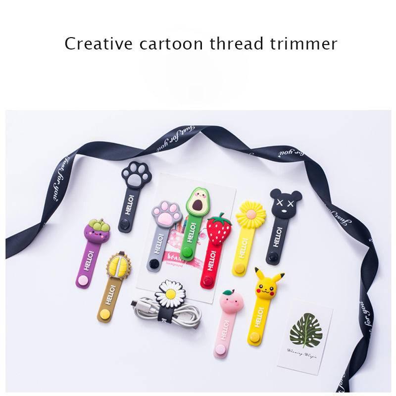 Dây quấn sắp xếp cáp sạc và tai nghe hình trái cây hoạt hình đáng yêu sáng tạo cho nữ