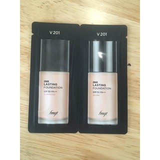 Kem nền ink lasting foundation glow samples - 1pcs no.v201 apricot beige
