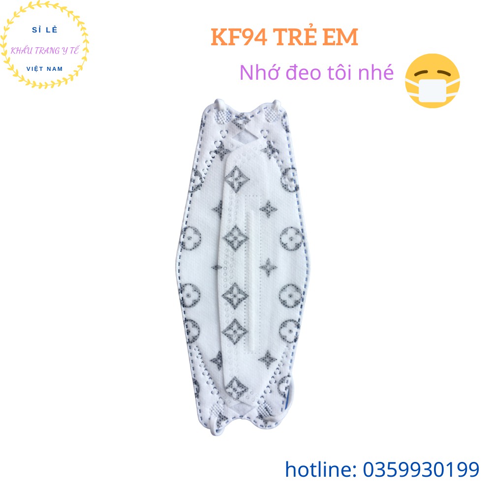 [ ĐẠI PHÁT ] Khẩu Trang Y Tế Kháng Khuẩn Khẩu Trang KF94 Mask Kids Túi 10 Chiếc Màu Trắng Có Hình