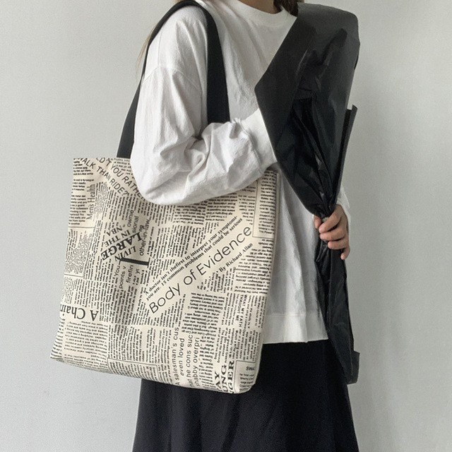 【Hàng sẵn sàng】 Túi Tote Vải Canvas Nữ  Cỡ Lớn Giỏ Xách Thời Trang Hàn Quốc Ulzzang Có Khóa, Đeo Vai Đi Học Đi Chơi Du L