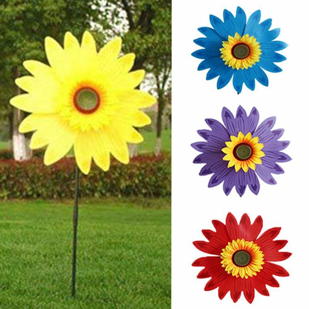 Chong Chóng Gió Hình Hoa Hướng Dương Nhiều Màu Sắc Trang Trí Sân Vườn Cho Bé Spinner