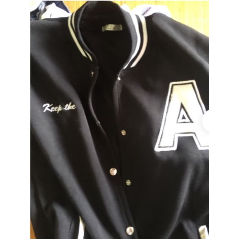 Áo Bomber form rộng  Phối Tay Chữ A Chất Nỉ Phong Cách Cá Tính Thể Thao Có Ảnh Thật và Video Teenstore.365