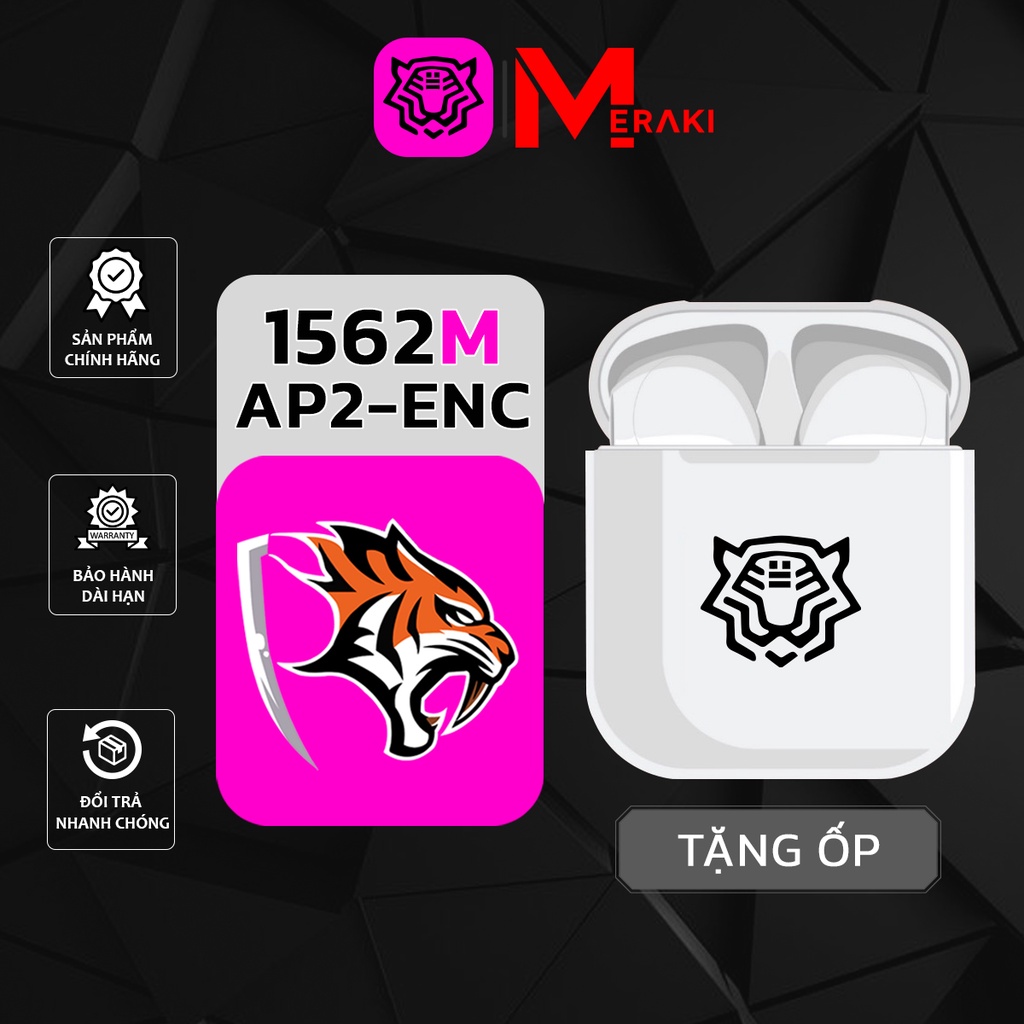 Tai Nghe Bluetooth Hổ Vằn AP2 1562M Pin 8h Full Chức Năng Dùng Cho IOS Và Android - MERAKI SG