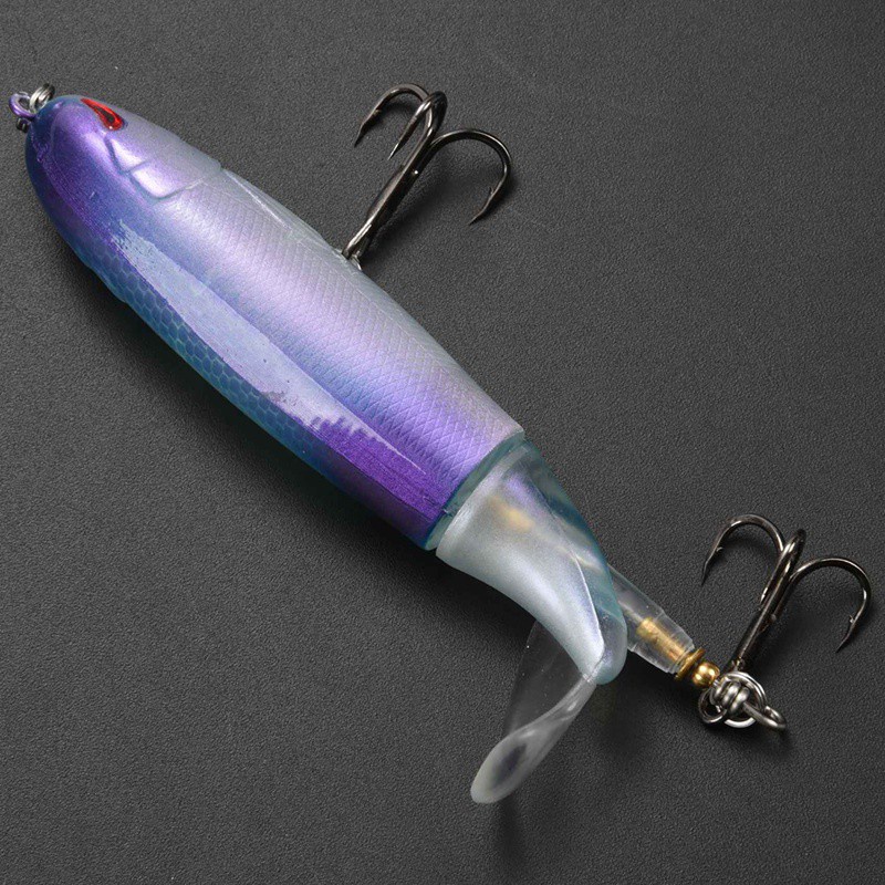 Floating Popper Lure Artificial Hard Bait Wobbler Tail Fishing Tackle