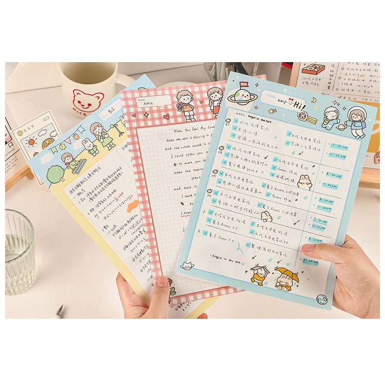 Giấy Note Ghi Chú Refill B5 Hisome Giấy Note Dán Trang Trí Dán Sổ Planner Bullet Journal