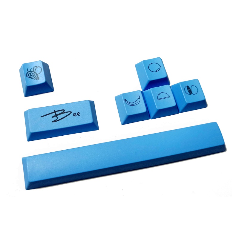 zzz 7pcs PBT 6.25U Spacebar Keycap Set Dye-Subbed Keycap for Mechanical Keyboard