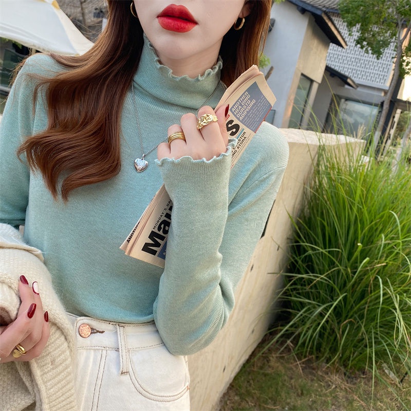 Áo Len Nữ Dài Tay Cổ Lọ Thời Trang Hàn