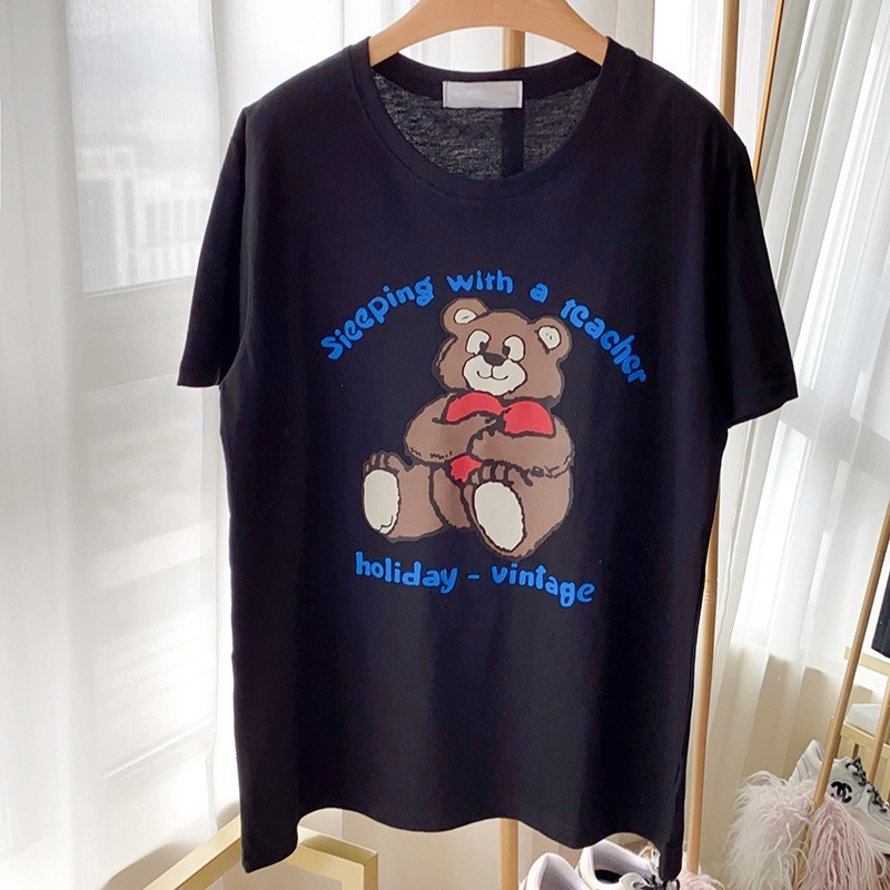 NRVP Áo Thun Mùa Hè Tay Cộc Oversize In Họa Tiết Phong Cách Hàn Quốc Cho Nam / Nữ