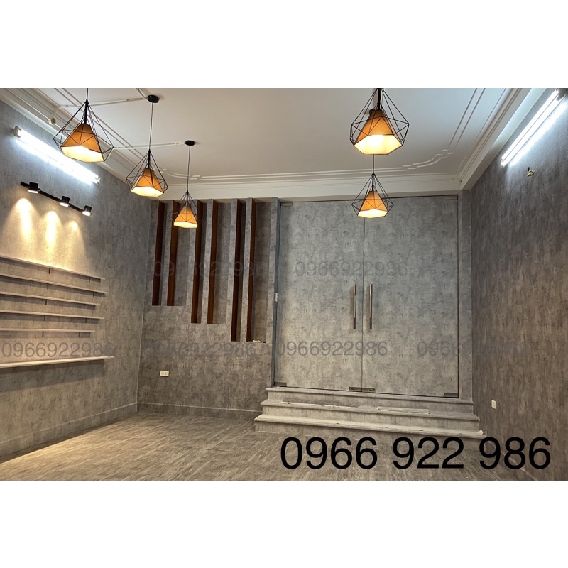 Giấy dán tường giả bê tông,giả xi măng, trang trí nhà ,cửa hàng. 16,5m2