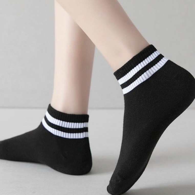 5 đôi tất nữ cổ ngắn phong cách Hàn Quốc, tất kẻ cổ ngắn