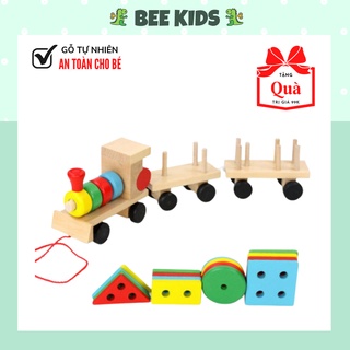Đồ Chơi Cho Bé Thông Minh Đoàn Tàu Hỏa Chở Hình Khối BEEKIDS