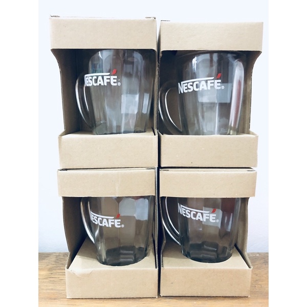 LY CỐC THUỶ TINH CAO CẤP NESCAFE CÓ QUAI CẦM