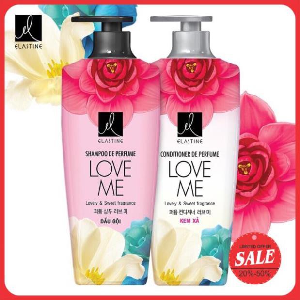 Bộ Dầu Gội Elastine Love Me 600g + Dầu Xả Elastine Love Me 600g