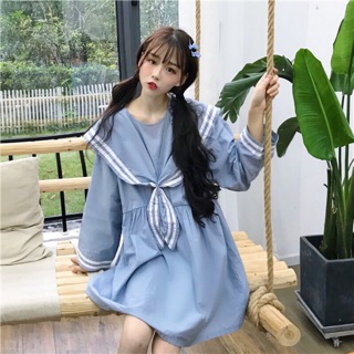Đầm babydoll cổ thuỷ thủ lolita