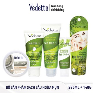 Bộ Sản Phẩm Sạch Sâu Ngừa Mụn Vedette