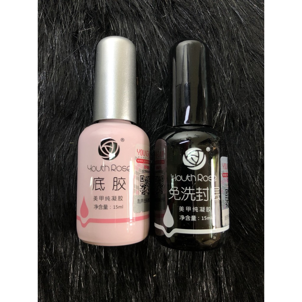 Bộ Ba Top + Base + Cứng Móng Hoa Hồng Youth Rose 15ml Chính Hãng